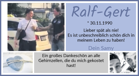 Glückwunschanzeige von Ralf-Gert  von WESER-KURIER