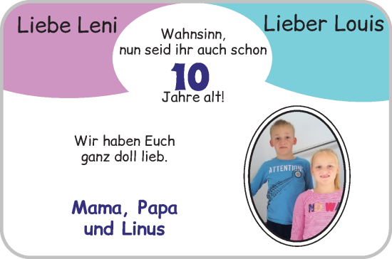 Glückwunschanzeige von Leni & Louis Grusewski von Die Norddeutsche