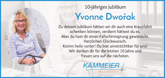 Glückwunschanzeige von Yvonne Dworak von WESER-KURIER