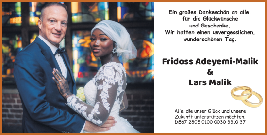 Glückwunschanzeige von Fridoss und Lars  von WESER-KURIER