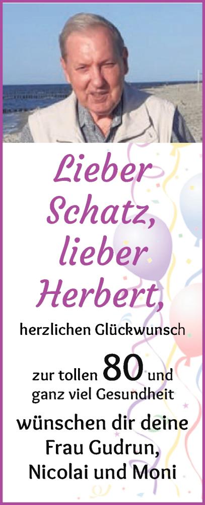 Glückwunschanzeige von Herbert  von WESER-KURIER