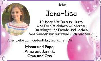 Glückwunschanzeige von Jana-Lisa  von Osterholzer Kreisblatt