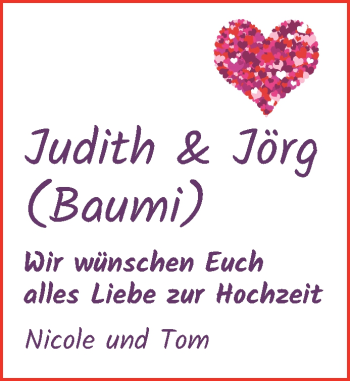 Glückwunschanzeige von Judith und Jörg  von WESER-KURIER