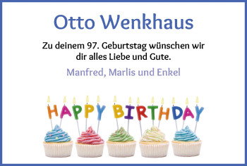 Glückwunschanzeige von Otto Wenkhaus von Die Norddeutsche