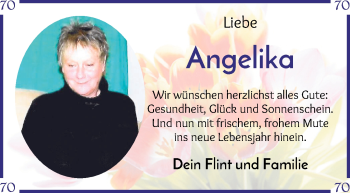Glückwunschanzeige von Angelika  von WESER-KURIER