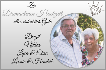 Glückwunschanzeige von Diamantenen Hochzeit  von Wuemme Zeitung