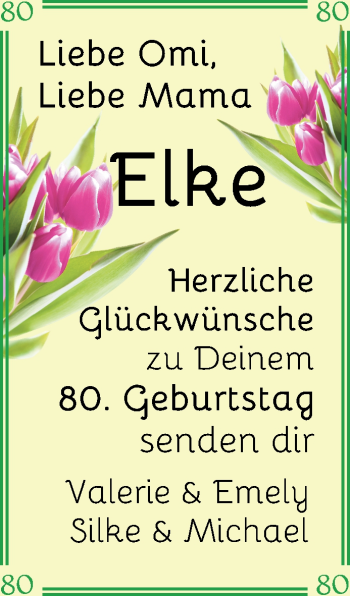 Glückwunschanzeige von Elke  von WESER-KURIER
