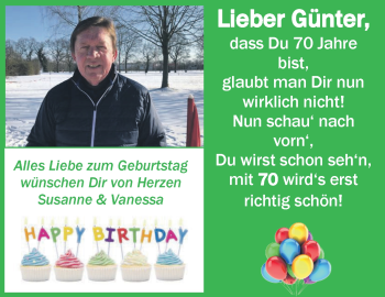 Glückwunschanzeige von Günter Gramlow von WESER-KURIER