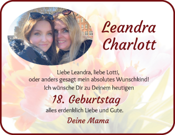 Glückwunschanzeige von Leandra Charlott Schröder von Wuemme Zeitung