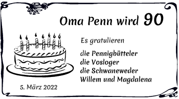 Glückwunschanzeige von Oma Penn  von Osterholzer Kreisblatt