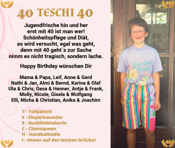 Glückwunschanzeige von Teschi  von Die Norddeutsche