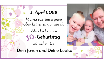Glückwunschanzeige von Tina Meyer von Wuemme Zeitung