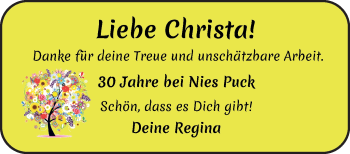 Glückwunschanzeige von Christa Viohl von Wuemme Zeitung