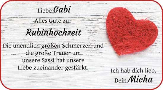 Glückwunschanzeige von Gabi  von WESER-KURIER