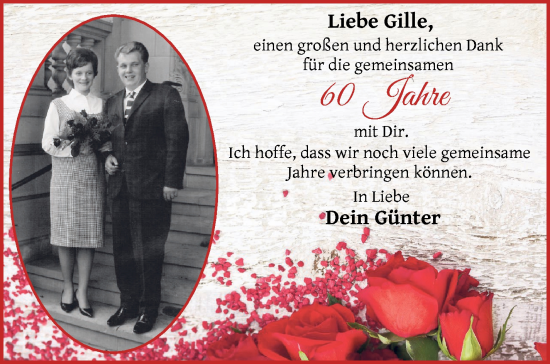 Glückwunschanzeige von Gille und Günter  von WESER-KURIER