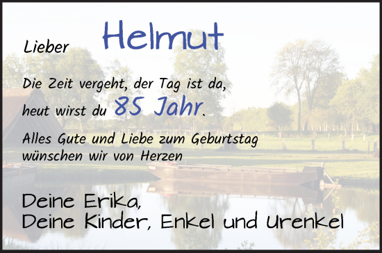 Glückwunschanzeige von Helmut Stelljes von Osterholzer Kreisblatt