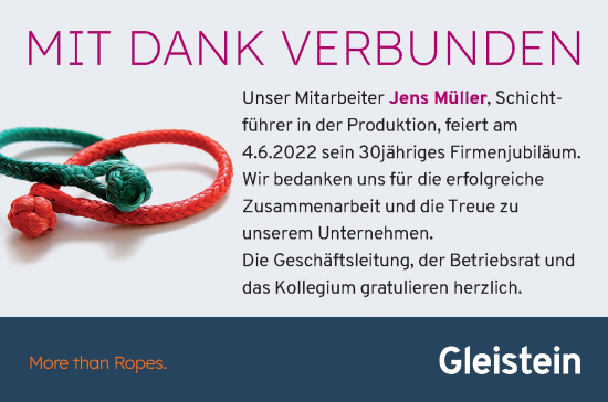 Glückwunschanzeige von Jens Müller von Die Norddeutsche