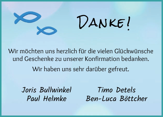 Glückwunschanzeige von Konfirmation  von Osterholzer Kreisblatt
