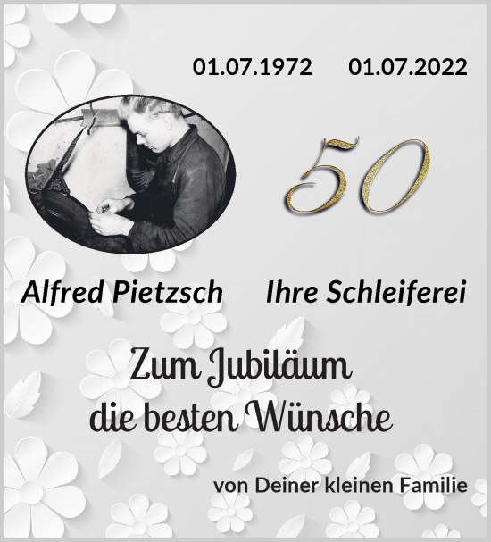Glückwunschanzeige von Alfred Pietzsch von WESER-KURIER