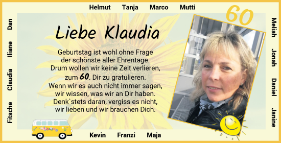 Glückwunschanzeige von Klaudia Seedorf von Osterholzer Kreisblatt