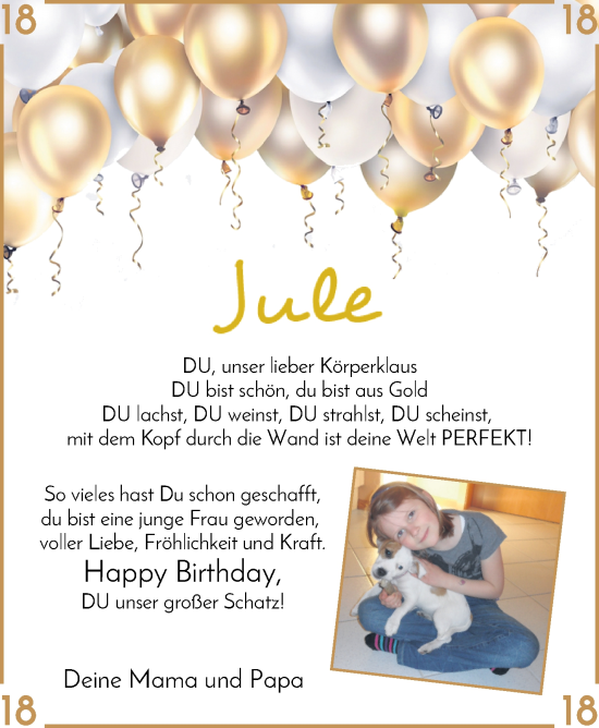 Glückwunschanzeige von Jule Freye von Osterholzer Kreisblatt