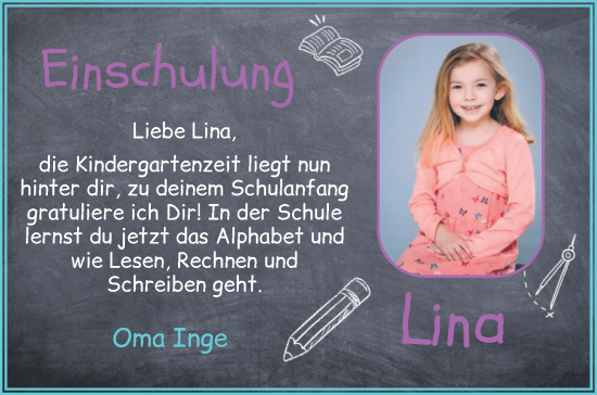 Glückwunschanzeige von Lina  von WESER-KURIER