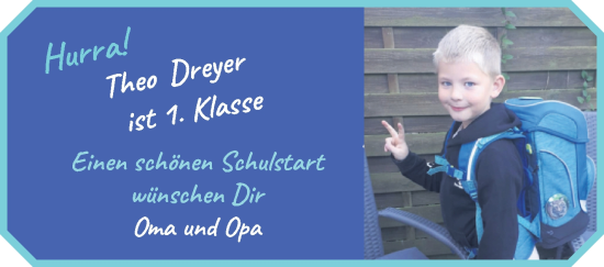 Glückwunschanzeige von Theo Dreyer von WESER-KURIER