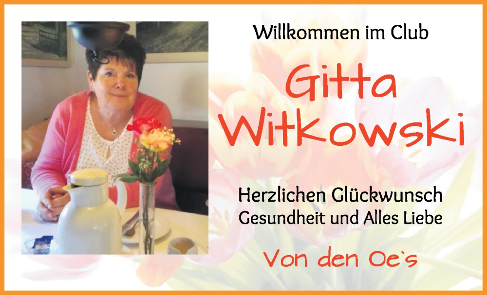 Anzeige für Gitta Witkowski vom 05.12.2023 aus WESER-KURIER