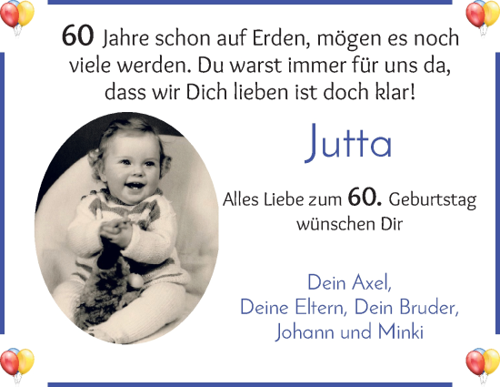 Glückwunschanzeige von Jutta Heitfeld von Die Norddeutsche