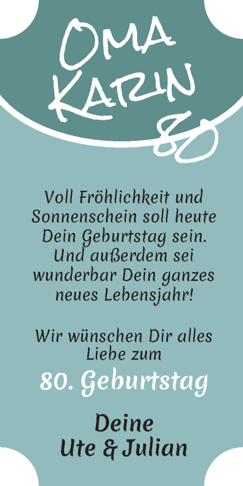 Glückwunschanzeige von Karin  von WESER-KURIER