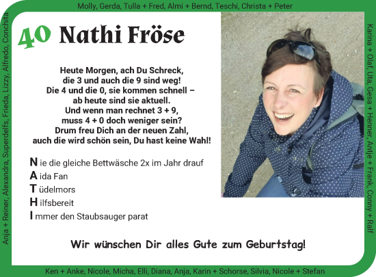 Glückwunschanzeige von Nathalie Fröse von Die Norddeutsche
