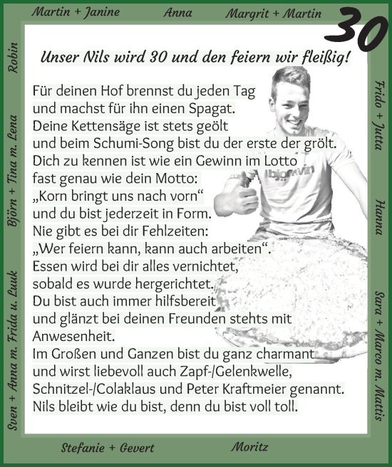 Glückwunschanzeige von Nils  von Osterholzer Kreisblatt