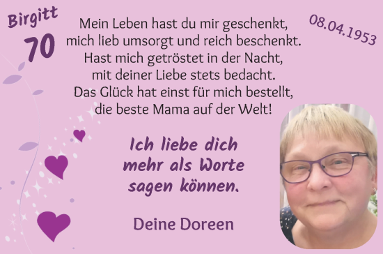 Glückwunschanzeige von Birgitt  von WESER-KURIER