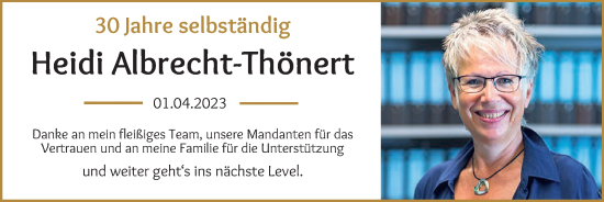 Glückwunschanzeige von Heidi  Albrecht-Thönert von WESER-KURIER