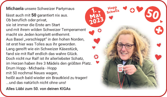 Glückwunschanzeige von Michaela  von Osterholzer Kreisblatt