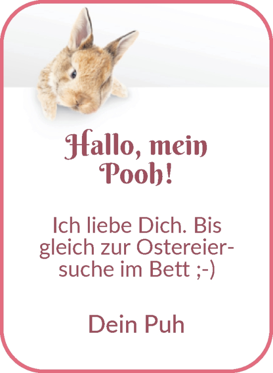 Glückwunschanzeige von Pooh  von WESER-KURIER