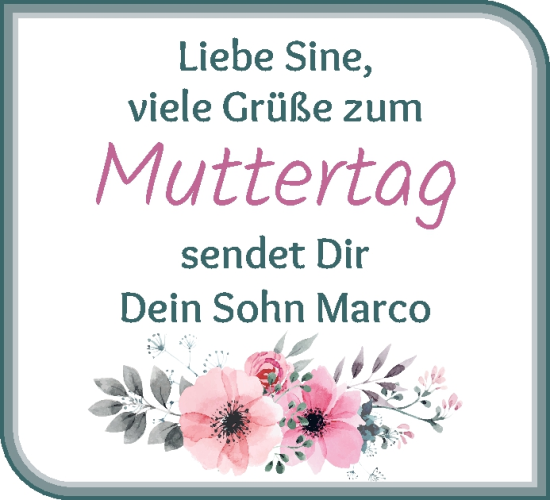 Glückwunschanzeige von Sine  von WESER-KURIER