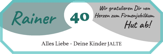 Glückwunschanzeige von Rainer  von WESER-KURIER