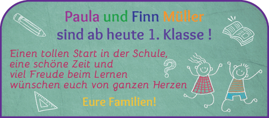 Glückwunschanzeige von Paula und Finn Müller von Die Norddeutsche