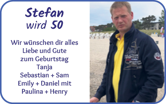 Glückwunschanzeige von Stefan  von WESER-KURIER