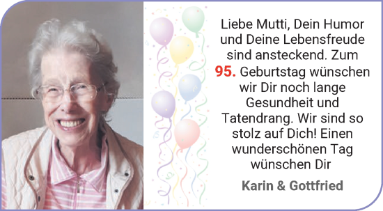 Glückwunschanzeige von Mutti Arndt von WESER-KURIER