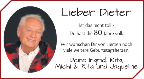 Glückwunschanzeige von Dieter Pudrycki von WESER-KURIER
