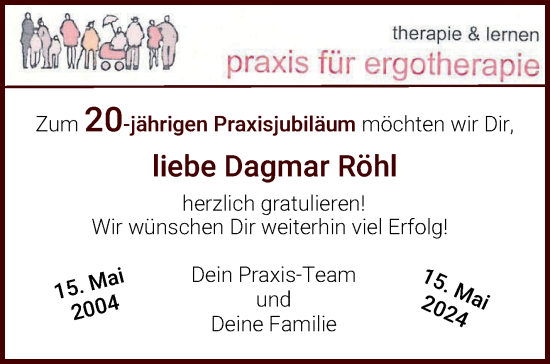 Glückwunschanzeige von Dagmar Röhl von WESER-KURIER
