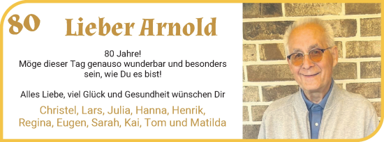 Glückwunschanzeige von Arnold  von Die Norddeutsche