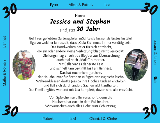 Glückwunschanzeige von Jessica und Stephan  von Osterholzer Kreisblatt