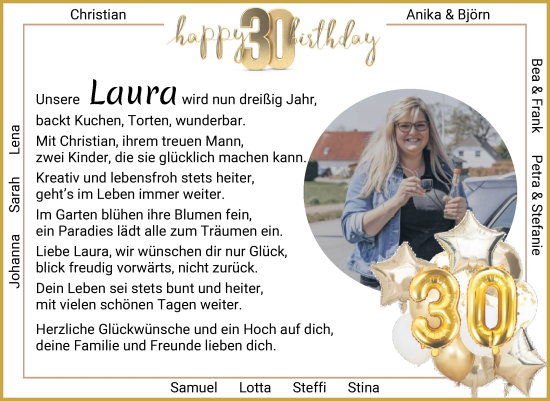 Glückwunschanzeige von Laura  von Osterholzer Kreisblatt