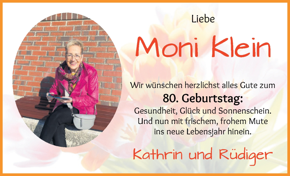 Anzeige für Moni Klein vom 24.10.2025 aus WESER-KURIER