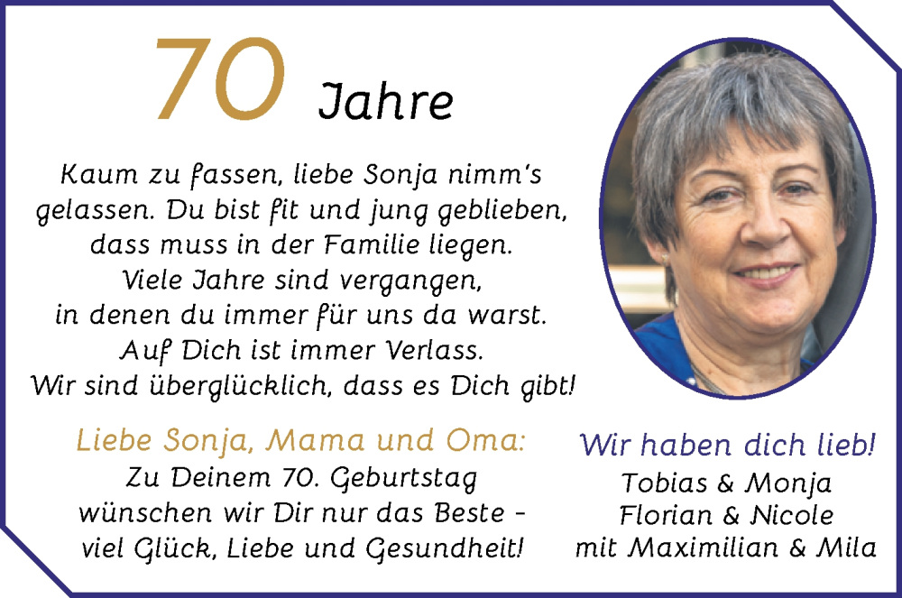 Anzeige für Sonja Schramm vom 09.10.2025 aus Wuemme Zeitung