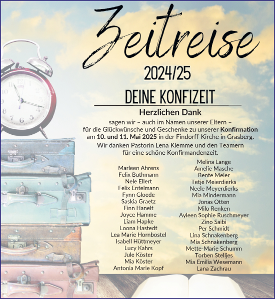 Glückwunschanzeige von Konfirmanden Grasberg von Wuemme Zeitung