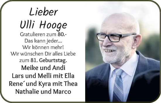 Glückwunschanzeige von   von Achimer Kurier/Verdener Nachrichten